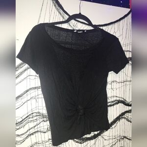 ✨️Streetwear Society Black Mesh Accent Tee✨️